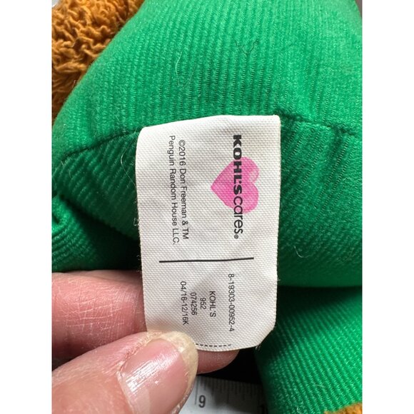 Kohls Cares Plush Corduroy Teddy Bear With Green Overalls 2016 By Totty Producti - Picture 5 of 6